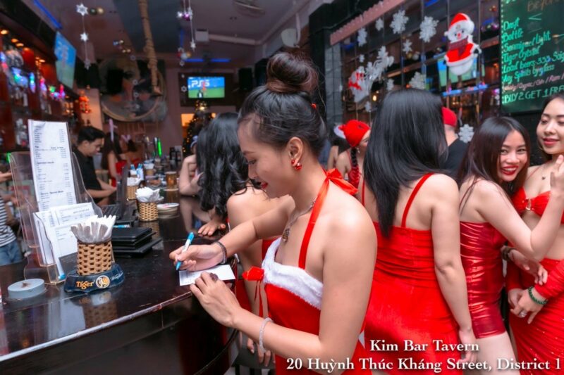 Naughty Or Nice Christmas Party At Kims Tavern Bar In Saigon! 3 Christmas Elves At Kims Tavern Bar Saigon Chrismas Party In Ho Chi Minh City 4