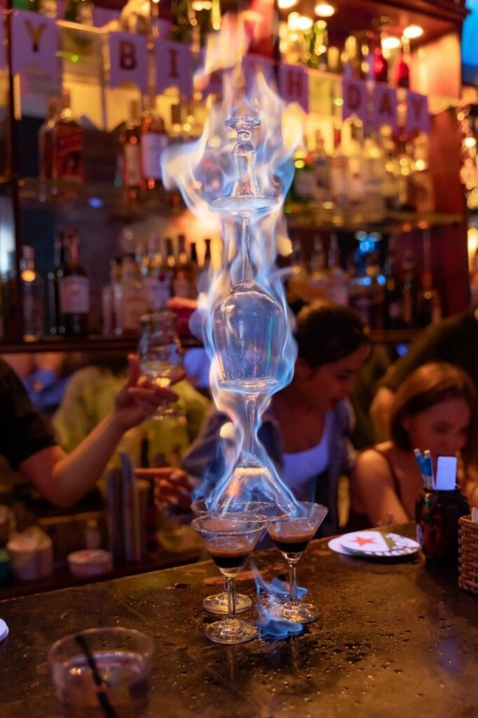 Flaming Lamborghini At Kims Tavern Lady Bar