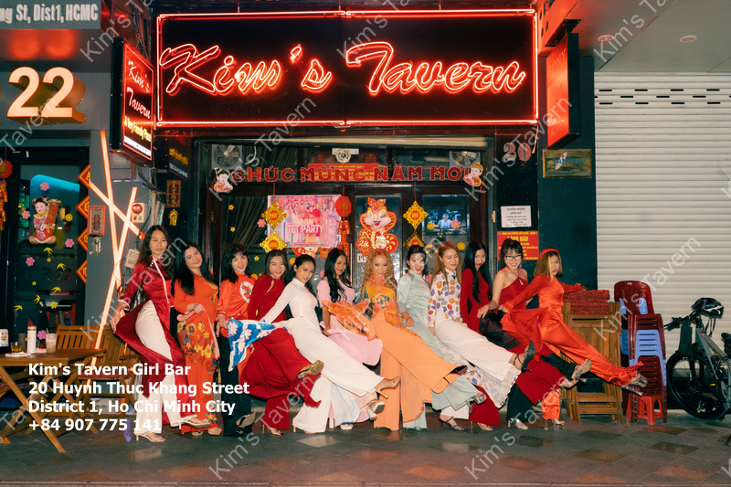 Explore Ho Cho Minh Series: Your Guide to the Cu Chi Tunnels 4 Kims Tavern Girl Bar Tet Party Ao Dai16