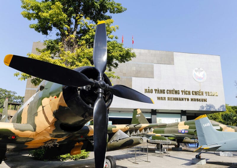 Never Forget: Experiencing the War Remnants Museum in Ho Chi Minh City 1 Outside The War Remnants Museum In Ho Chi Minh City Showing Military Planes