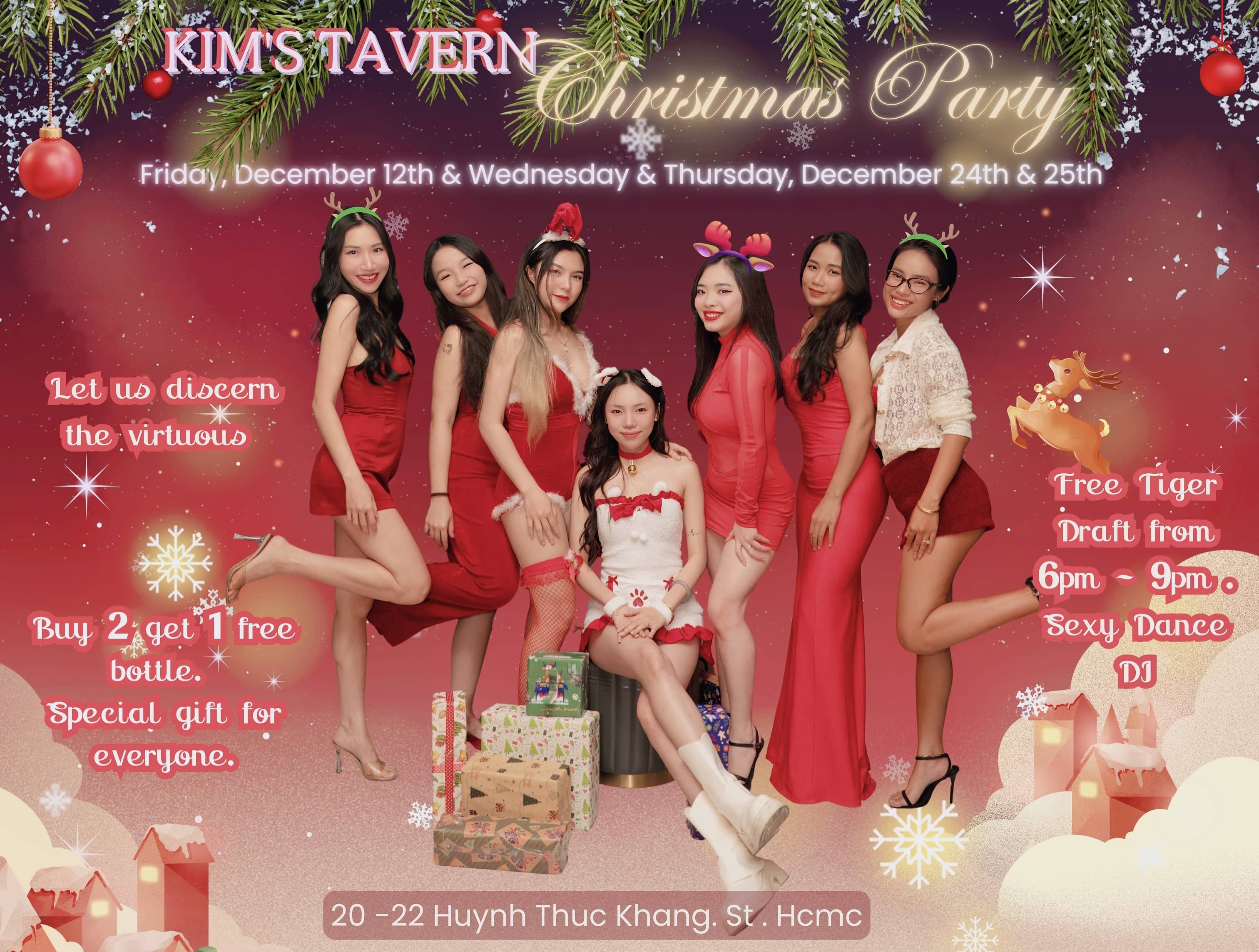 Christmas Party Event In Ho Chi Minh City Kims Tavern Girl Bar noresize