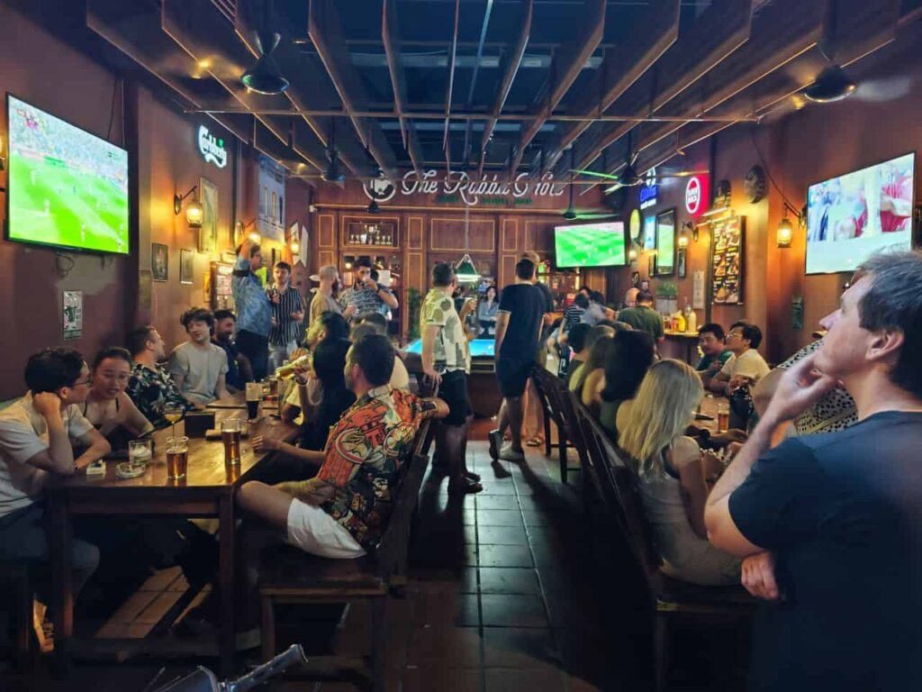 Sports Bar are mid tier when it comes to the cost of a pint in Saigon