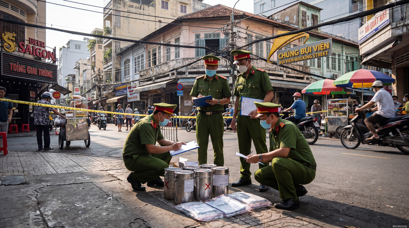 Police Raid Bar In Bui Vien Street In Ho Chi Minh City Vietnam